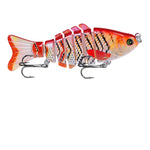 1PCS Knotty Fish Gear Bionic Multi-Section Swim Hard Bait Wobbler Rotating Trolling Pike Carp Crank Lure Winter Fishing