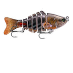 1PCS Knotty Fish Gear Bionic Multi-Section Swim Hard Bait Wobbler Rotating Trolling Pike Carp Crank Lure Winter Fishing