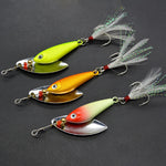 1Pcs 8/11/20g Rotating Metal VIB vibration Bait Spinner Spoon Fishing Lures Jigs Trout Winter Fishing Hard Baits Tackle Pesca