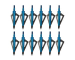 6/12/24 Pack 125 Grain 3 Fixed Blade Hunting Broadheads Archery Arrow Hunting Points Metal Tips for Compound Bow and Crossbow