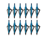 6/12/24 Pack 125 Grain 3 Fixed Blade Hunting Broadheads Archery Arrow Hunting Points Metal Tips for Compound Bow and Crossbow