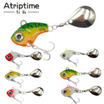 1Pcs Rotating Metal VIB vibration Bait Spinner Spoon Fishing Lures 5/10/15/20g Jigs Trout Winter Fishing Hard Baits Tackle Pesca