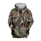 Spring And Autumn Maple Leaves Camouflage 3D Hoodies Men Women Outdoor Fishing Camping Hunting Clothing Unisex Hooded Coats Tops