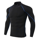 Thermal Underwear For Men High Collar Camiseta Termica Sport Thermo Shirt Quick Dry Compressed Underwear Clothes Men Bielizna