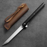 Damascus Pattern Folding Knife Outdoor Self-Defense Knife High Hardness Folding Knife Camping Survival Knife