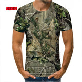 Outdoor Hunting Camouflage T-shirt Men 3d Print Summer Cool Military Tops Sport Camo Camp Gym Tees Shirts Mens Clothes