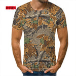 Outdoor Hunting Camouflage T-shirt Men 3d Print Summer Cool Military Tops Sport Camo Camp Gym Tees Shirts Mens Clothes