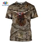 SONSPEE Military Casual Men's Tops Camo Hunting Animal Deer Head 3D T-shirt Fashion Streetwear Women Pullover Short Sleeve Tee