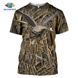 SONSPEE Military Casual Men's Tops Camo Hunting Animal Deer Head 3D T-shirt Fashion Streetwear Women Pullover Short Sleeve Tee