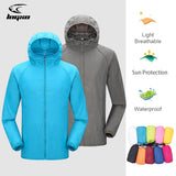 Camping Rain Jacket Men Women Waterproof Sun Protection Clothing Fishing Hunting Clothes Quick Dry Skin Windbreaker With Pocket