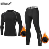 Aismz Winter Thermal Underwear Men Warm First Layer Man Undrewear Set Fleece  Compression Quick Drying Second Skin Long Johns