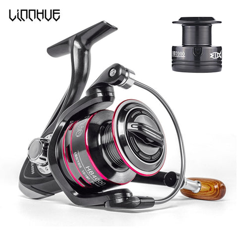 LINNHUE Fishing Reel 500-7000 Spinning Reel 10KG Max Drag With Metal/Plastic Spool Saltwater Reel Fishing Accessories Hot Sale