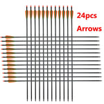 Huntingdoor Glass Fiber Hunting Arrows 80cm Diameter 8mm Plastic Feather Replaceable Arrow Point for Children's Pratice Archery