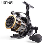 LINNHUE Fishing Reel HE500-7000 Max Drag 10kg Spare Metal Spool Spinning Reel Saltwater Fresh For Carp Fishing Send Gift Line