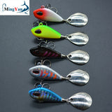 1pcs Metal Mini VIB with Spoon Fishing Lure 6g10g17g25g Winter Fishing Tackle Crankbait Vibration Spinner Sinking Bait