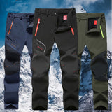 Men Oversized Plus size Winter Softshell Fleece Outdoor Pants Trekking Fish Camp Climb Hiking